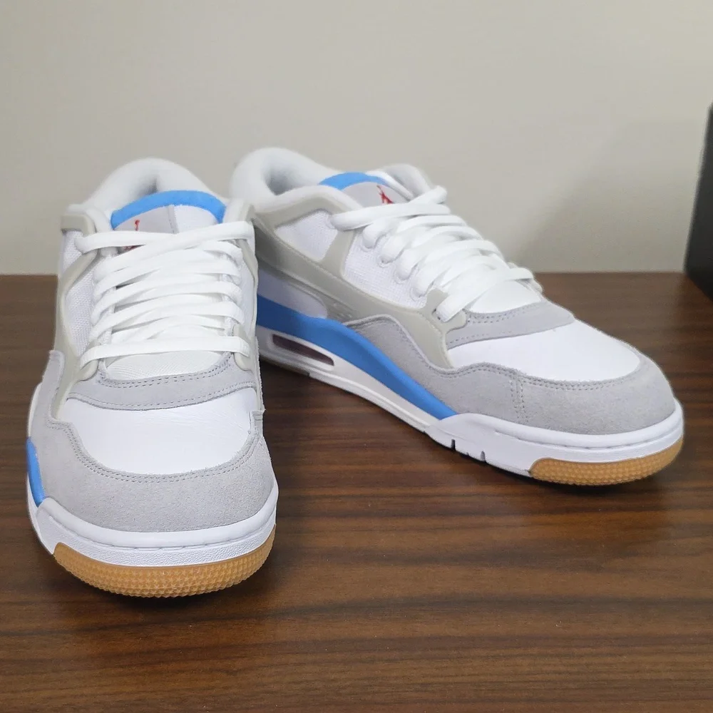 Nike Air Jordan 4 RM Men's Size 10.5 In White/Gray/Blue NIB FQ7939 104 - Picture 6 of 10